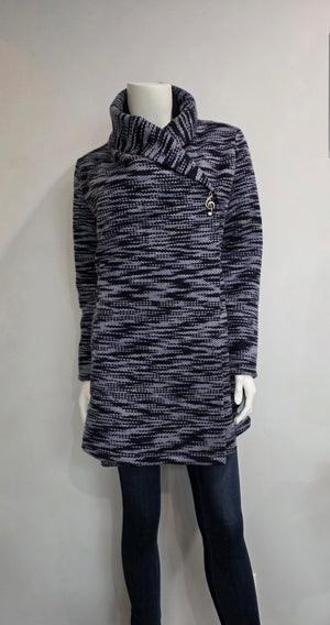 Navy Sweater Jacket with Pockets