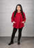 FW2604 -  Red Rib Crop Swing Cardigan with Pockets