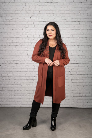 FW2607 - Rib Knit Cardigan with Pockets