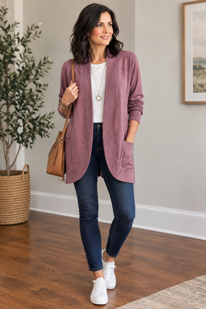 Bamboo Raglan Cardigan with Pockets