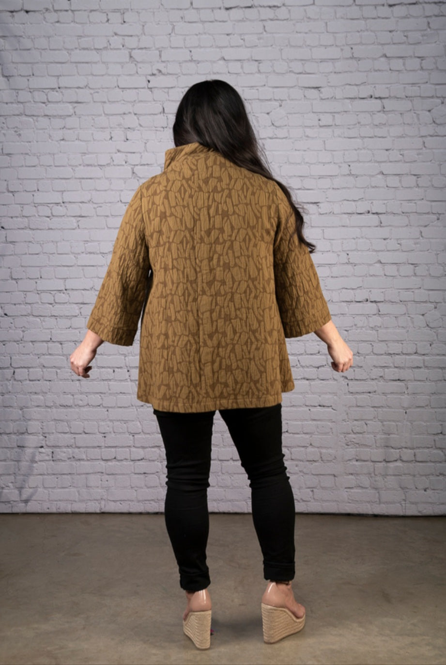 Linen/Cotton Swing Cardigan with Pockets
