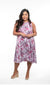 SS2411 -White and Fuchsia Floral Reversible Silk Dress with Pockets