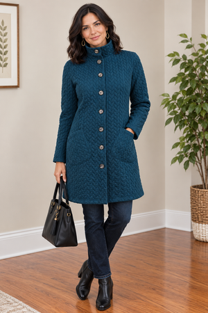 Quilted Coat with Pockets