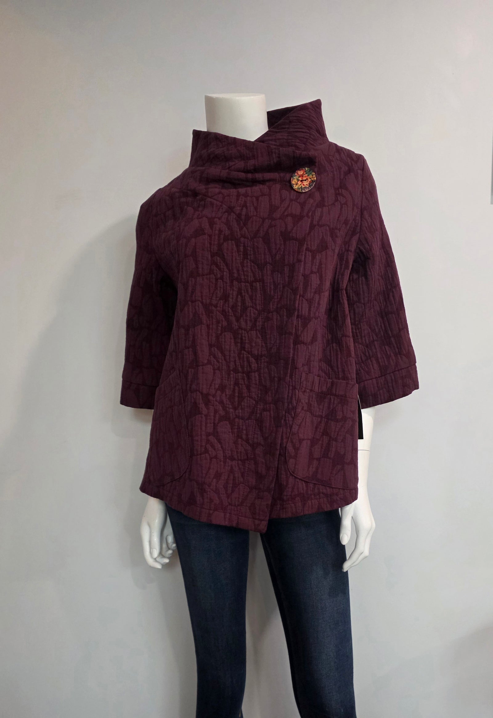 Linen/Cotton Swing Cardigan with Pockets