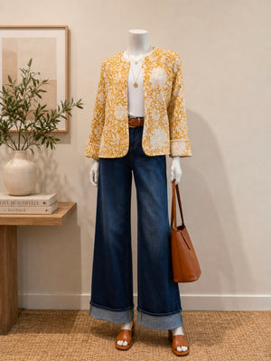 SS26-01-Quilted Cotton Crop Jacket with Pockets