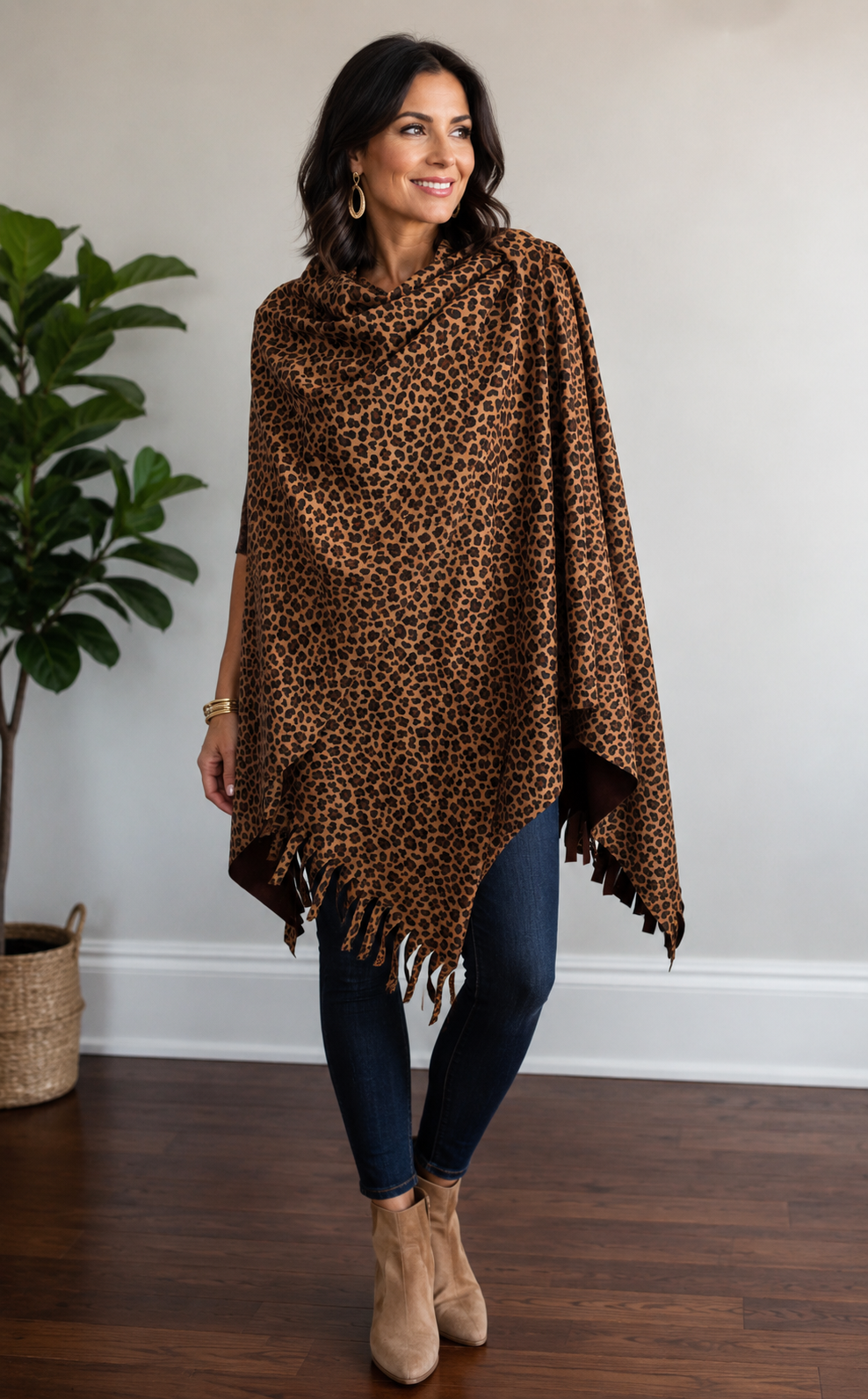 Leopard Ultrasuede Shawl