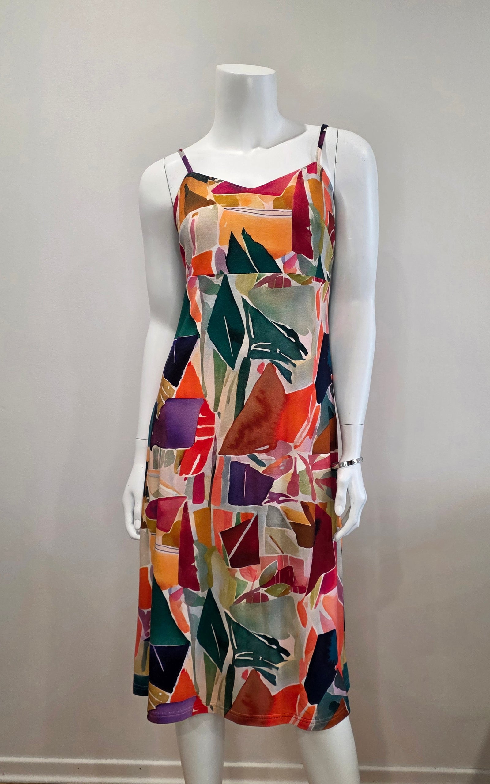 SS26-08-Multi-colour Midi Dress with Pockets
