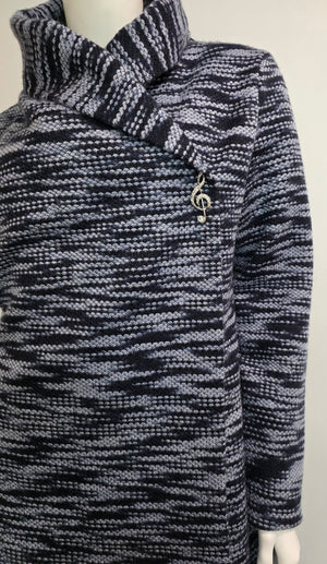 Navy Sweater Jacket with Pockets