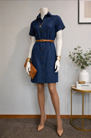 SS26-10-Denim Shirtdress with Pockets