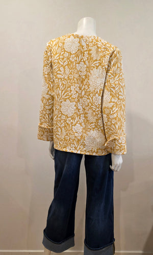 SS26-01-Quilted Cotton Crop Jacket with Pockets