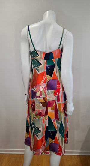 SS26-08-Multi-colour Midi Dress with Pockets