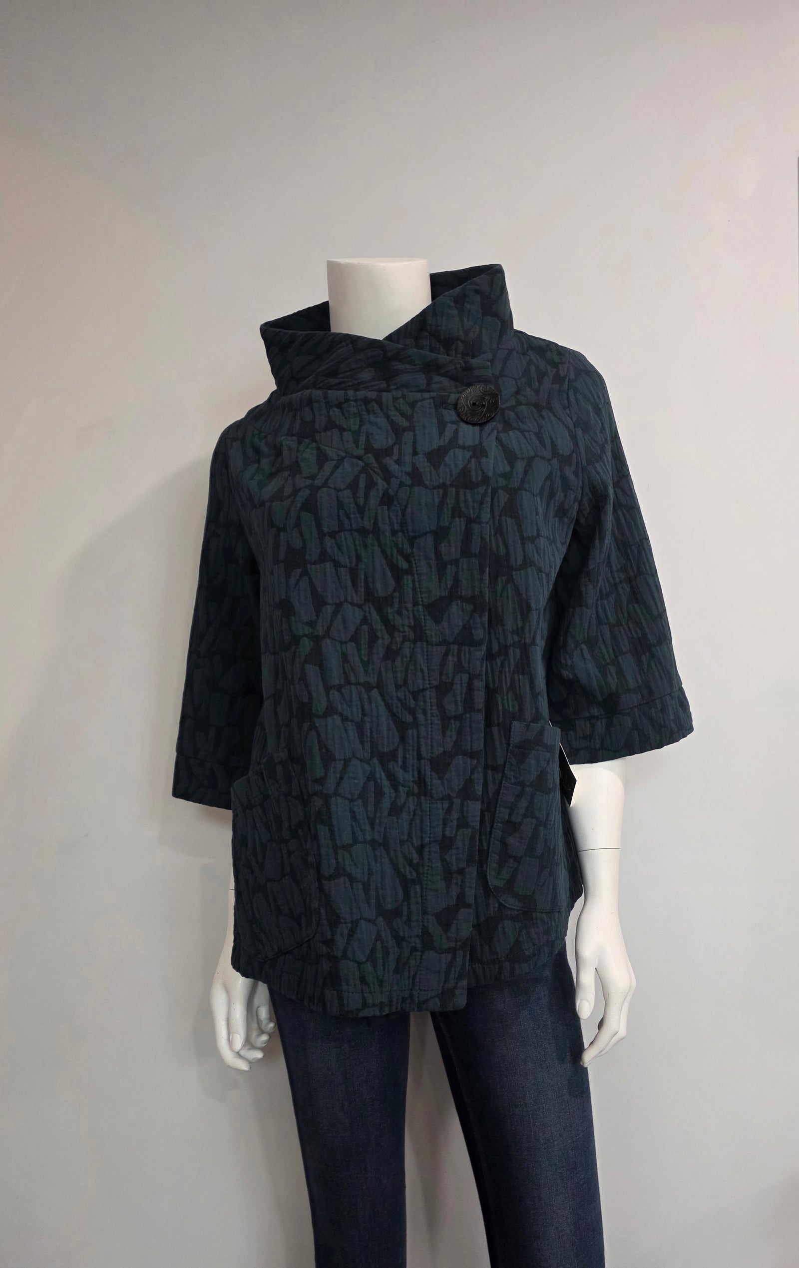 Linen/Cotton Swing Cardigan with Pockets