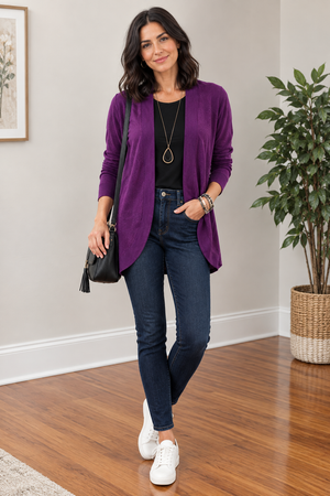 Bamboo Raglan Cardigan with Pockets